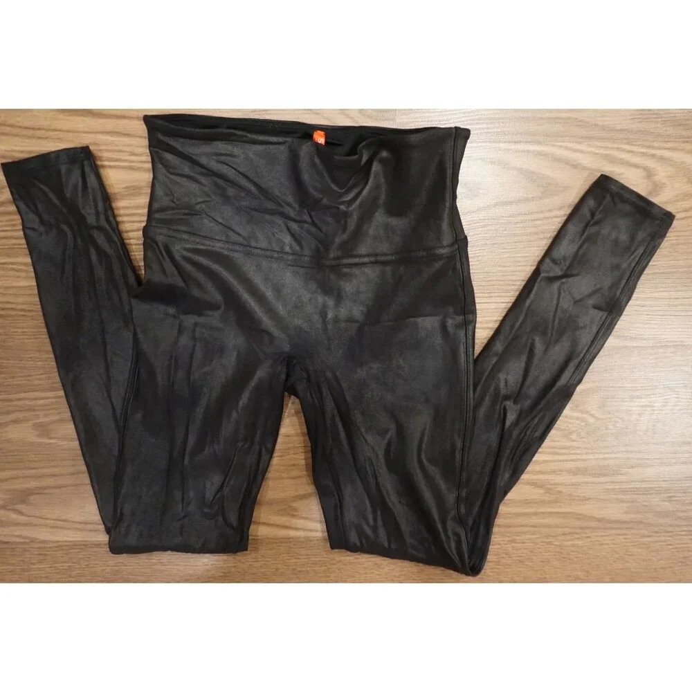 Spanx Faux Leather Leggings - Black (Size M) - Picture 9 of 10